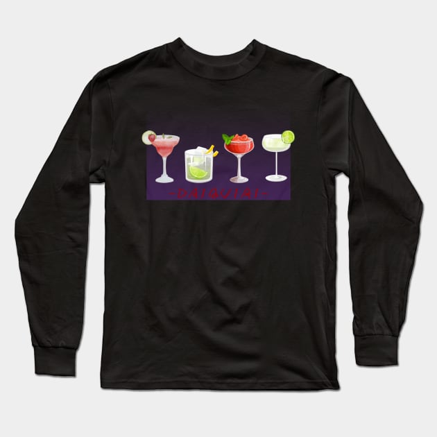 Daiquiri cocktail Long Sleeve T-Shirt by SimoneSpagnuolo